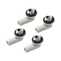 Kit De Conector De Drenagem AC 1/4pcs, Cotovelo De Plástico Com Anel De Borracha De 1,5cm De