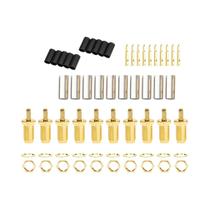 Kit De Conectores Coaxiais RF SMA Macho E Fêmea 10 Peças 50Ω Terminais De Crimpagem Tubo
