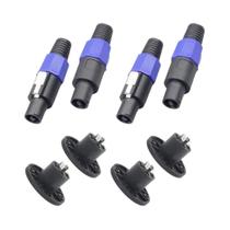 Kit De Conectores De Áudio Speakon Neutrik De 8 Peças Com Trava De Torção Para Alto-falantes De 4 Kit De Conectores De Áudio Speakon Neutrik De 8 Peças Com Trava De Torção Para Alto-falantes De 4