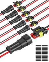 Kit de Conectores de Cable Impermeables NAOEVO de 2 Pines 16 AWG, 6 Piezas