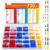 Kit de conectores de crimpagem Gorffy 750 unidades, 27 tipos de 0,5-6,0 mm²