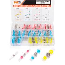 Kit de conectores de fio de vedação de solda HKS 200PCS 26-10 AWG
