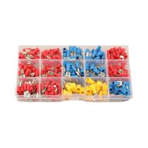 Kit De Conectores De Fio Isolados 280 Peças Terminais De Crimpagem a Frio Macho E Fêmea Tipo Pá E