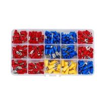 Kit De Conectores De Fio Isolados 280 Peças Terminais De Crimpagem a Frio Macho E Fêmea Tipo Pá E