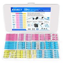 Kit de conectores de fio Kuject 130PCS termorretrátil à prova d'água