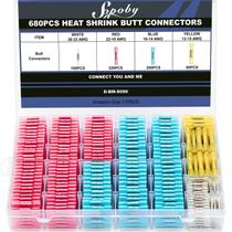 Kit de conectores de fios elétricos Sopoby 680PCS Heat Shrink