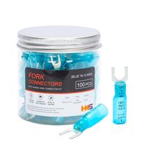 Kit de conectores de garfo HKS 10 Blue 16-14 Gauge 100 unidades