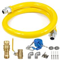 Kit de conectores de mangueira de gás Kinchoix 3/4 x 122 cm com válvulas