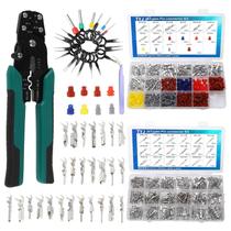Kit de Conectores de Pinos TYJ 812 Peças com Alicate de Crimpagem para Elétrica Automotiva Kit de Conectores de Pinos TYJ 812 Peças com Alicate de Crimpagem para Elétrica Automotiva