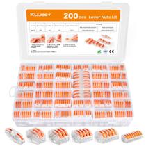Kit de conectores de porcas de arame Kuject 200PCS com condutor 2/3/4/5/8