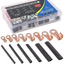 Kit de conectores de terminais Wire Crimp Copper Ring Lugs 300 unidades Kit de conectores de terminais Wire Crimp Copper Ring Lugs 300 unidades