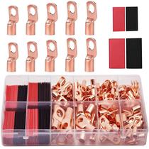 Kit De Conectores De Terminal De Cobre 100pcs, Conectores De Anel Com Tubo Termorretrátil, 50