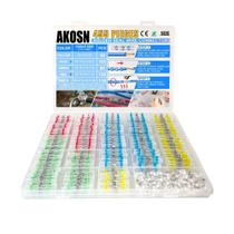 Kit de conectores de topo autossoldáveis termorretráteis 455 unidades AKOSN Kit de conectores de topo autossoldáveis termorretráteis 455 unidades AKOSN
