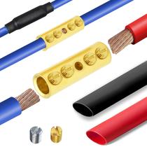 Kit de conectores de topo BAALA, fio de calibre 2 com 6 unidades termorretráteis Kit de conectores de topo BAALA, fio de calibre 2 com 6 unidades termorretráteis