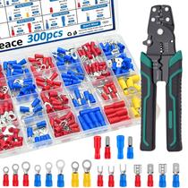 Kit de conectores elétricos de crimpagem smseace 300 unidades com ferramenta Kit de conectores elétricos de crimpagem smseace 300 unidades com ferramenta