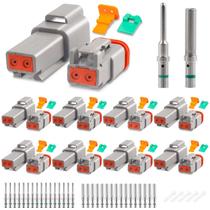 Kit de conectores JRready ST6318-201 à prova d'água de 2 pinos e 8 conjuntos Kit de conectores JRready ST6318-201 à prova d'água de 2 pinos e 8 conjuntos