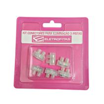 Kit De Conectores Para Eletrofita De 3 Pistas 15a Rosa Kit De Conectores Para Eletrofita De 3 Pistas 15a Rosa