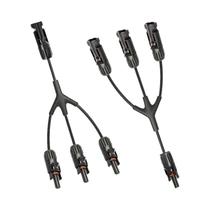 Kit De Conectores Paralelos Para Painéis Solares 12AWG, Cabo Em Y De 1 Para 3 Para Sistema De Kit De Conectores Paralelos Para Painéis Solares 12AWG, Cabo Em Y De 1 Para 3 Para Sistema De