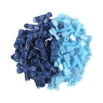 Kit De Conectores Rápidos Isolados Masculinos 120 Peças 60 Pares Terminais De Fio De Nylon