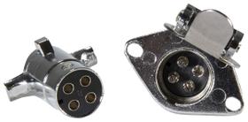 Kit de conectores redondos de 4 pólos Hopkins Towing Solutions 48285 Kit de conectores redondos de 4 pólos Hopkins Towing Solutions 48285