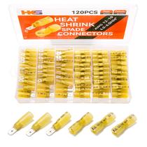 Kit de conectores Spade HKS 120 unidades/60 pares AWG 12-10 amarelo Kit de conectores Spade HKS 120 unidades/60 pares AWG 12-10 amarelo