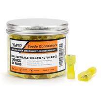 Kit de conectores Spade YMYP 120 unidades/60 pares de nylon 12-10 AWG Kit de conectores Spade YMYP 120 unidades/60 pares de nylon 12-10 AWG