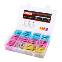 Kit de conectores termorretráteis HKS 330 unidades 26-10 AWG com estojo