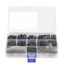 Kit de conectores WEKESIGO 620PCS com passo de 2,54 mm com macho/fêmea Kit de conectores WEKESIGO 620PCS com passo de 2,54 mm com macho/fêmea