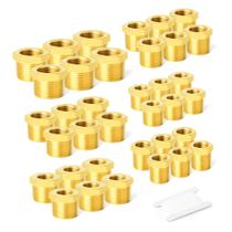Kit de conexão de bucha hexagonal GASHER Brass 36PCS 1/4 - 1/8, 3/8 - 1/8, 3/8 - 1/4, 1/2 - 1/4, 1/2 - 3/8, 3/4 - 1/2