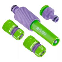 Kit de Conexão para Mangueira 1/2" com 4 Peças (1 Esguicho, 2 Engates, 1 Conector) Palisad