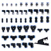 Kit de conexões de mangueira de ar Taiidaues 53 unidades 1/8 1/4 3/8 1/2 NPT