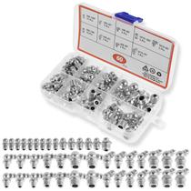 Kit De Conexões Hidráulicas De Metal Galvanizado Para Graxa, 60/120 Peças, Conjunto De Conexões Kit De Conexões Hidráulicas De Metal Galvanizado Para Graxa, 60/120 Peças, Conjunto De Conexões