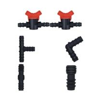 Kit De Conexões Para Irrigação Por Gotejamento De 1/2 Polegada, 34 Peças, Conectores Retos, Tês E