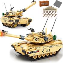 Kit de construção Beego WW2 Army Tank Toy American M4A2 com 10 soldados Kit de construção Beego WW2 Army Tank Toy American M4A2 com 10 soldados