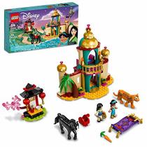 Kit de construção de aventuras Disney Jasmine e Mulan, brinquedo de princesa (176 peças, maiores de 5 anos)