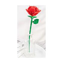 Kit de construção de buquê de flores rosa 80 peças com rosas de 30 cm Kit de construção de buquê de flores rosa 80 peças com rosas de 30 cm