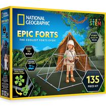 Kit de construção de fortes National Geographic 135 peças para crianças de 6 a 12 anos