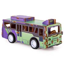 Kit de construção de madeira 3D Puzzle Car Toy ArtCreativity Bus