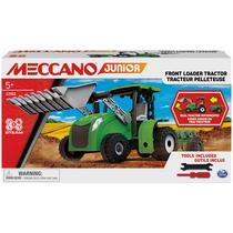 Kit de construção de modelos de brinquedo Meccano Junior Front Loader Tractor