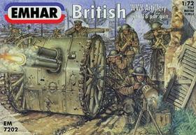 Kit de construção de modelos Emhar modela a artilharia britânica da Primeira Guerra Mundial Kit de construção de modelos Emhar modela a artilharia britânica da Primeira Guerra Mundial