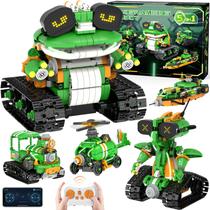 Kit de Construção de Robô STEM 5 em 1 GLUISEUR, 732 Peças, Controle Remoto