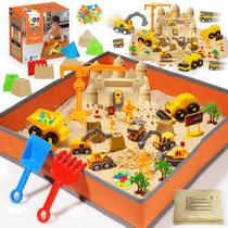 Kit de construção em areia TOY Life de 38 unidades com caixa de areia dobrável