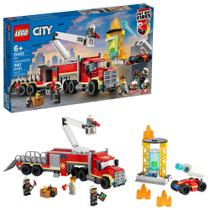 Kit de construção LEGO City Fire Command Unit 60282 380 peças Kit de construção LEGO City Fire Command Unit 60282 380 peças