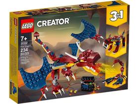Kit de construção LEGO Creator 3 em 1 Fire Dragon 31102 Kids 7+ Kit de construção LEGO Creator 3 em 1 Fire Dragon 31102 Kids 7+