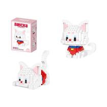 Kit De Construção Micro Mini Gato Fofo, Figura De Boneca Para Amantes De Gatos E Meninas, Série De