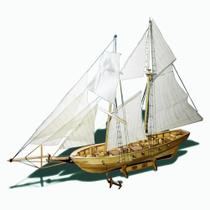 Kit de construção: modelo de navio, veleiro de madeira, brinquedo de 38 cm