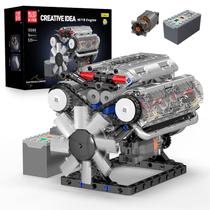 Kit de Construção Mold King V8 Engine - 535 Peças com Carro de Controle Remoto