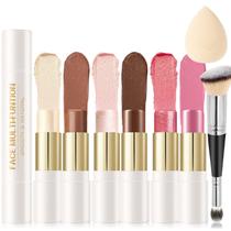 Kit de contorno de maquiagem GADMLURY 6 cores Cream Contour Stick
