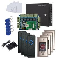 Kit de controle de acesso de segurança MENGQI-CONTROL 4 portas IP