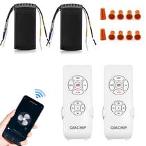 Kit de controle remoto para ventilador de teto QIACHIP WiFi, pacote com 2